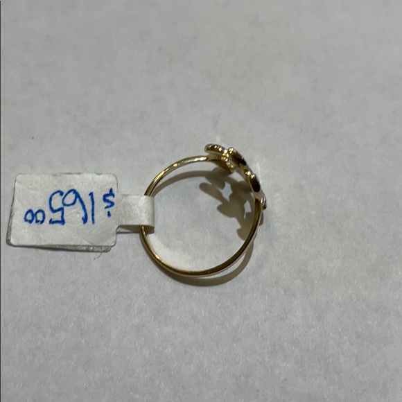 10k yellow gold leaf ring - Picture 4 of 7